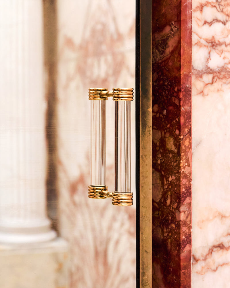 Rib Handle, Polished Brass