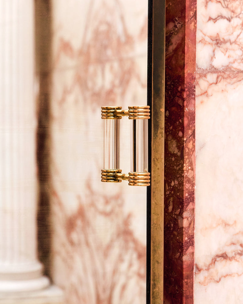 Rib Handle, Polished Brass