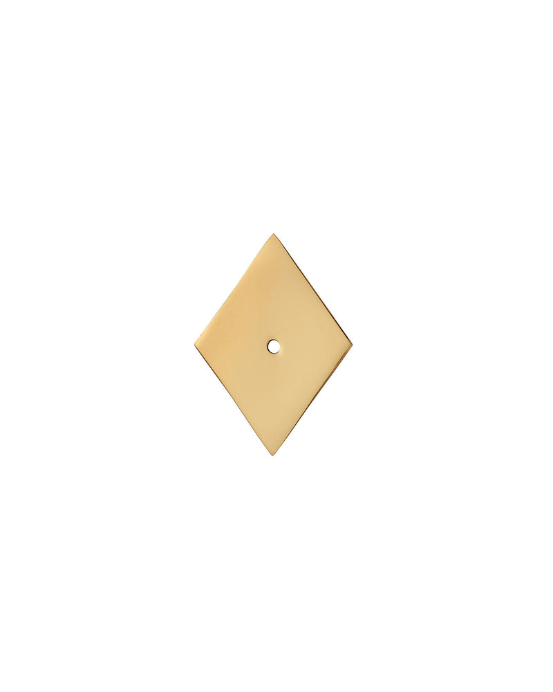 Diamond Backplate, Polished Brass