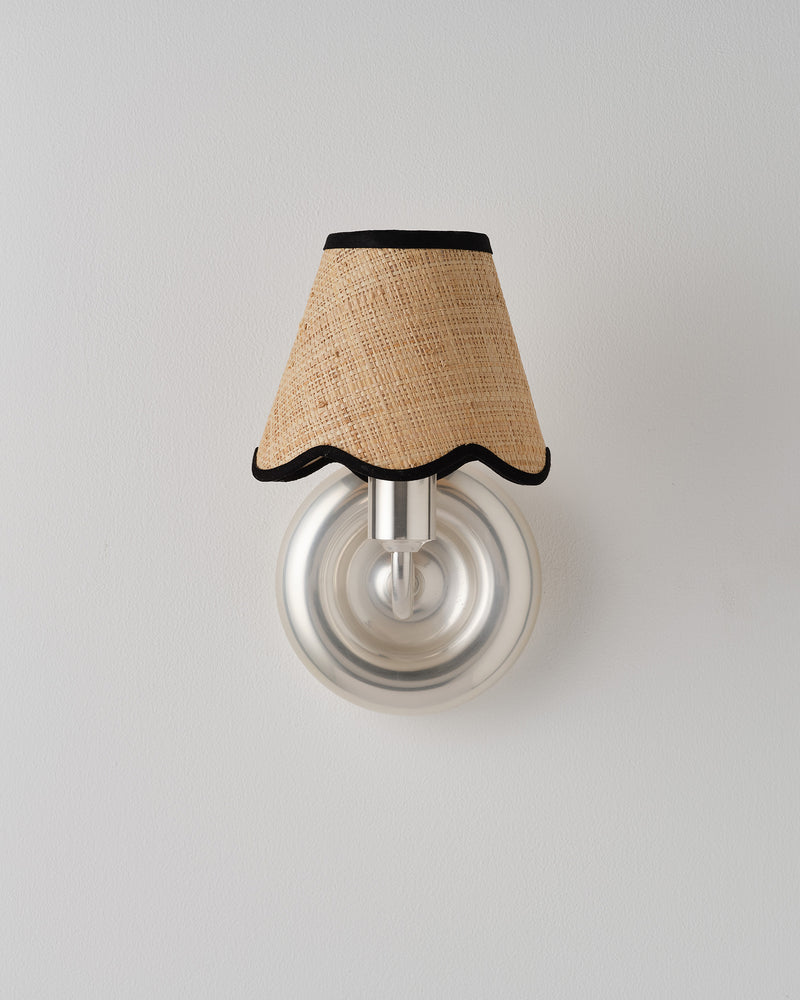 Donut Wall Light, Brushed Silver