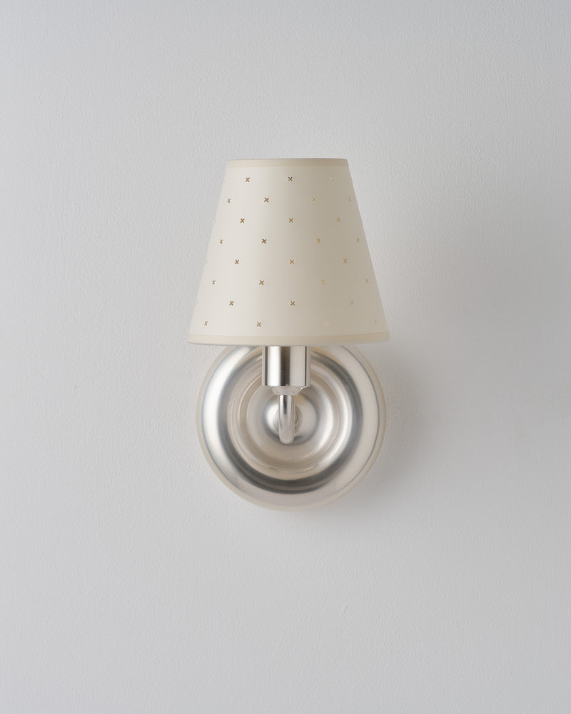 Donut Wall Light, Brushed Silver