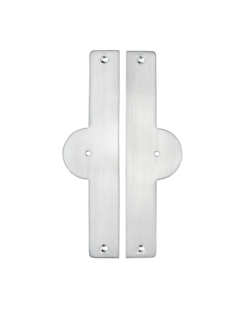 Pair of Arch Backplates, Brushed Nickel