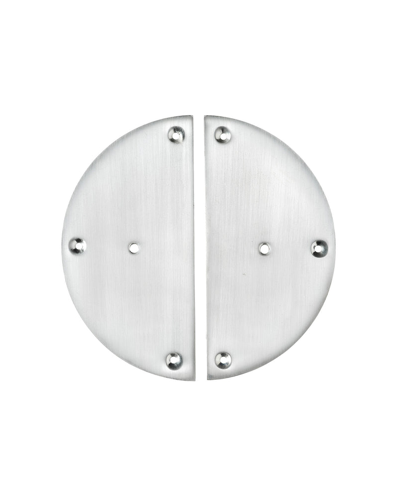 Pair of Circle Backplates, Brushed Nickel