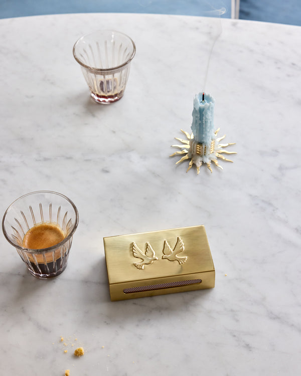 Lovebirds Matchbox Sleeve, Brass, US