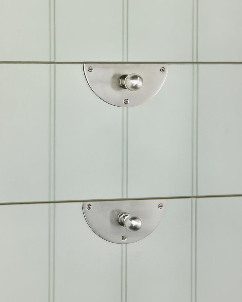 Pair of Circle Backplates, Brushed Nickel