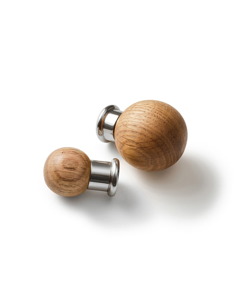 Natural Oak Knob, Nickel