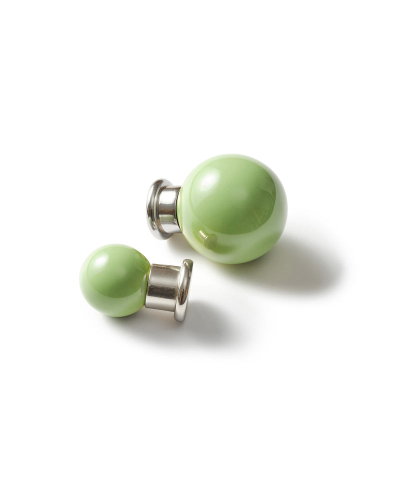 Coloured Knob, Pistachio, Nickel