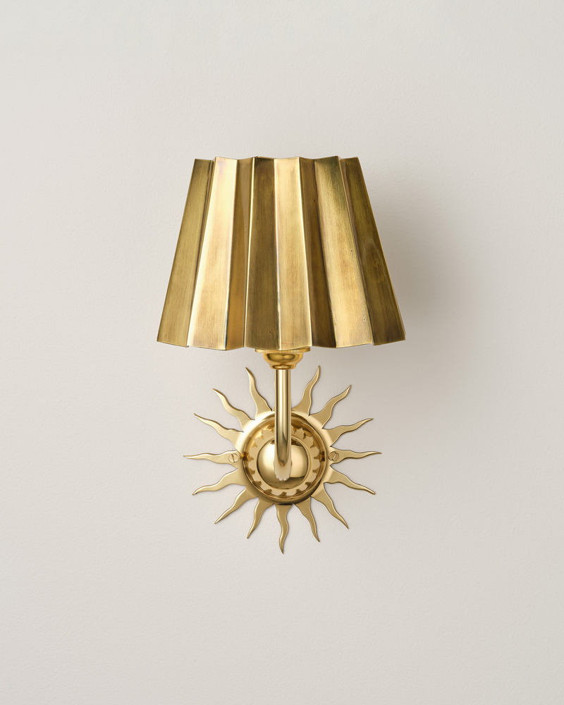 Sunburst Wall Light, Brass