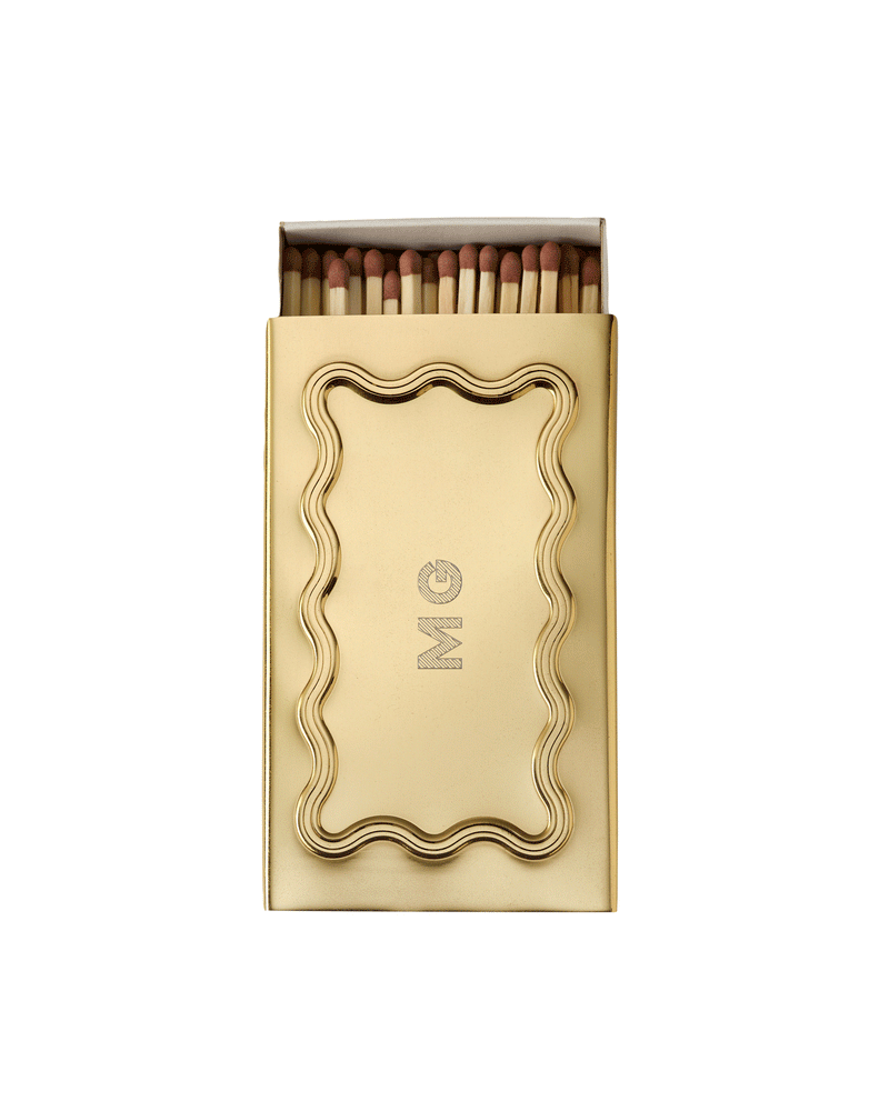 Wave Matchbox Sleeve, Brass, US