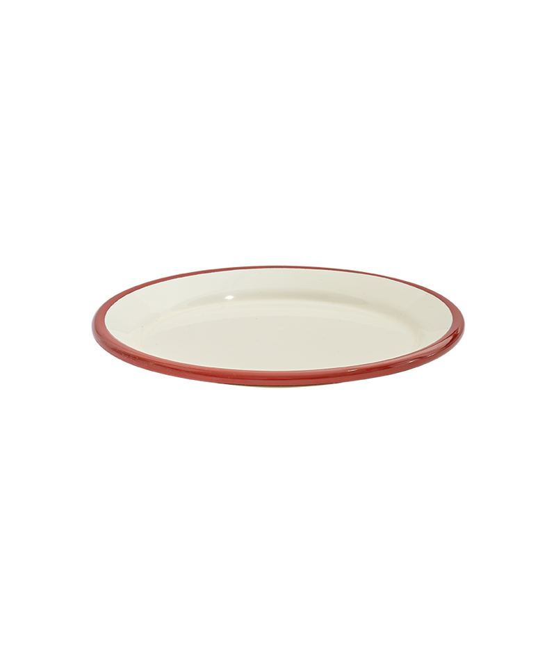 Enamel Dinner Plate, Paprika