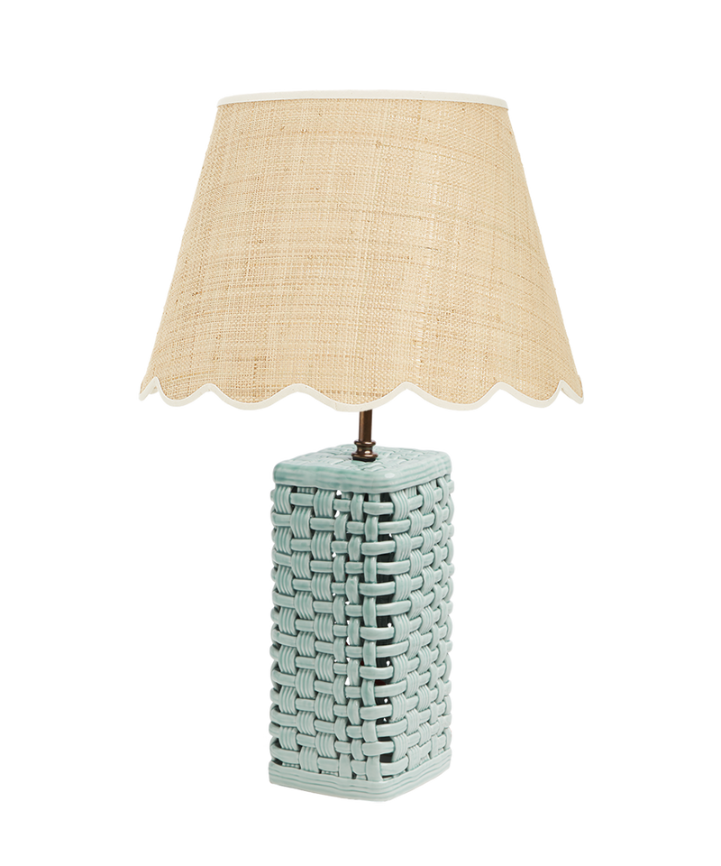 Woven Ceramic Lamp Blue